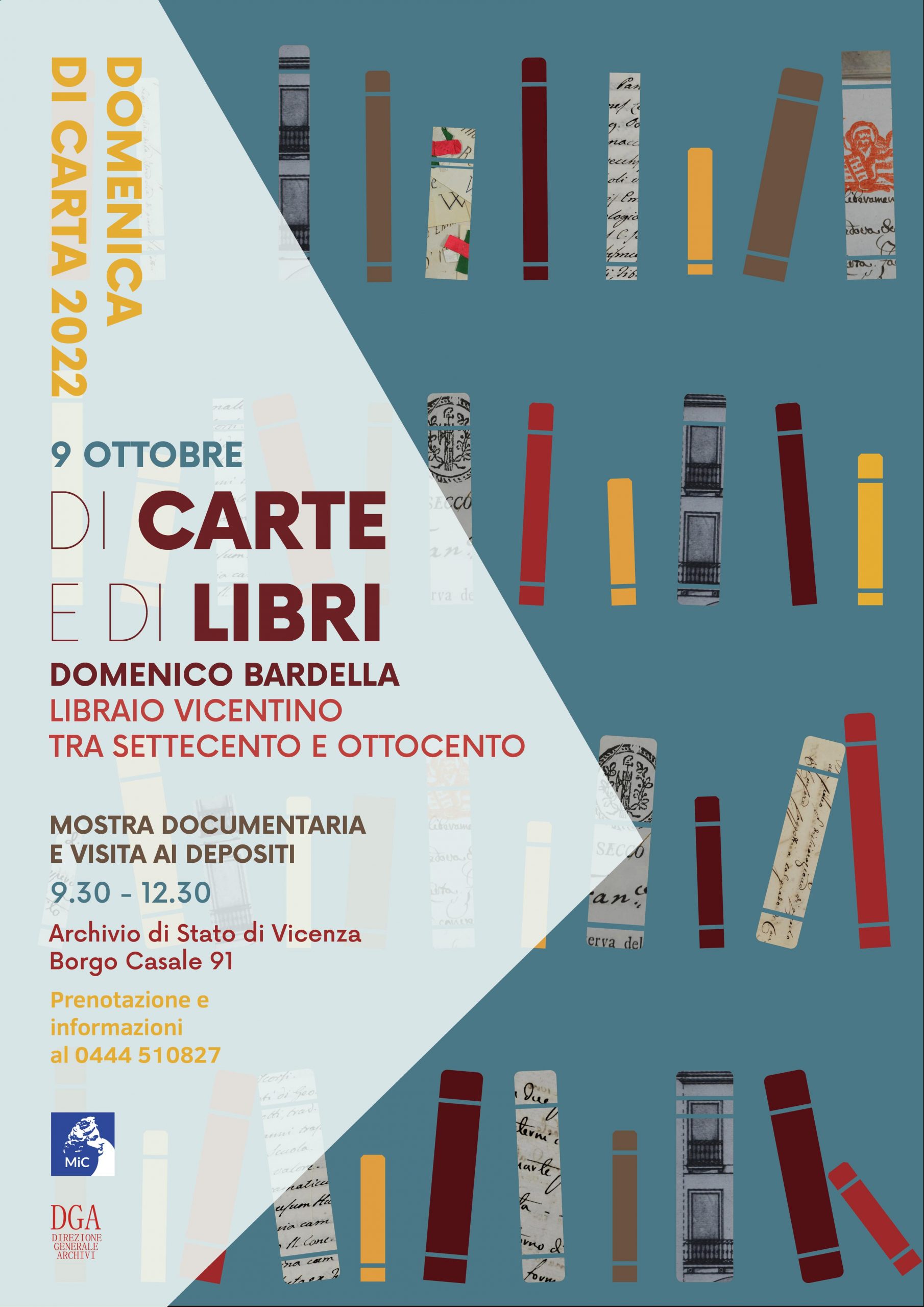 Poster Domenica di Carta 2022 - Di carte e di libri - Domenico Bardella libraio vicentino tra Settecento e Ottocento