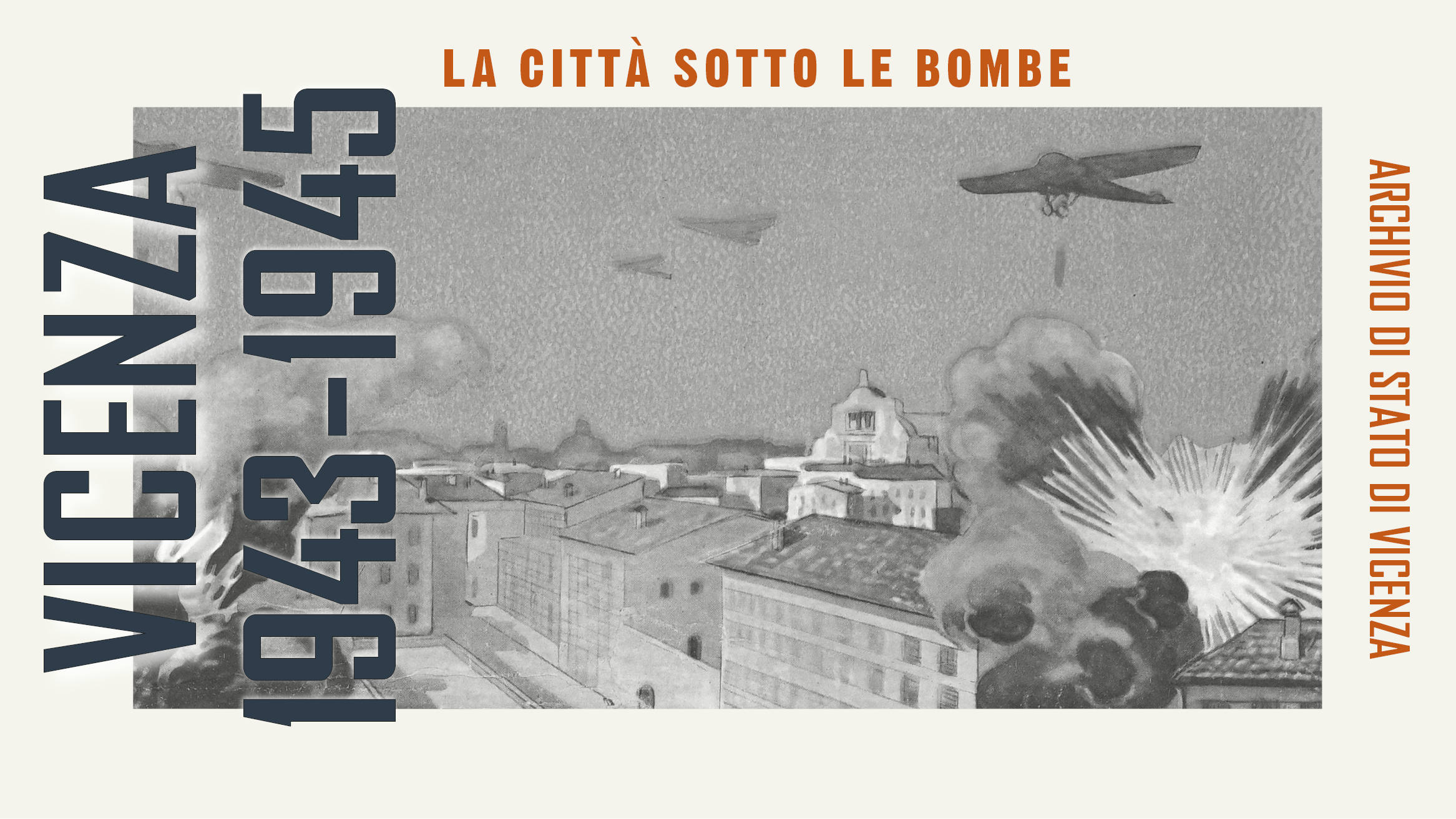 Banner mostra Vicenza bombardamenti
